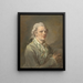 Portrait of a Young Man - French School — framed artwork on a wall