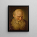 Portrait of a bearded man - French School — framed artwork on a wall