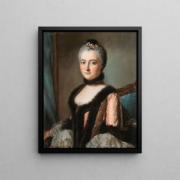Presumed Portrait Of The Duchesse De Beuvron Born Rouill - French School — framed artwork on a wall