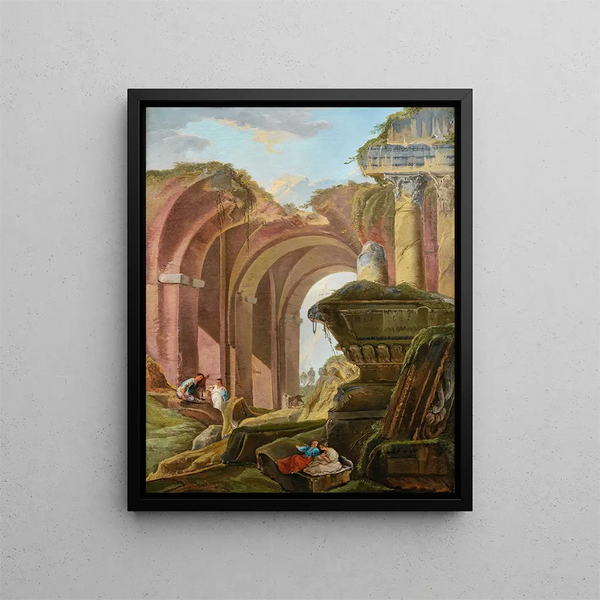 Roman Caprice Painting - French School — framed artwork on a wall
