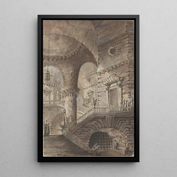 Prison romaine - French School — framed artwork on a wall