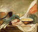 Still life with eggs and a mutton leg - French School — artwork view