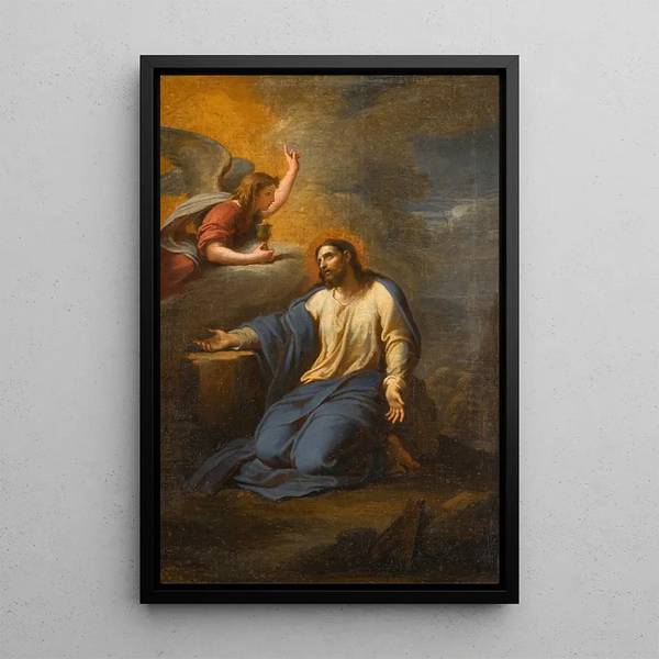 L'Agonie dans le jardin - French School — framed artwork on a wall