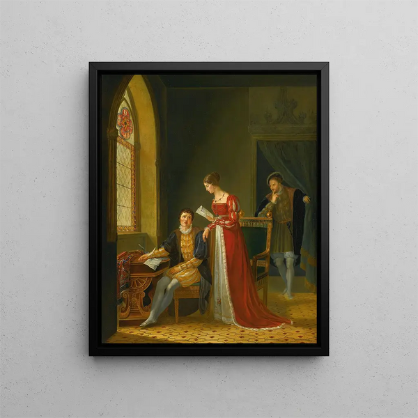The Letter - French School — framed artwork on a wall