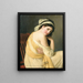 Young woman in Greek tunic - French School — framed artwork on a wall