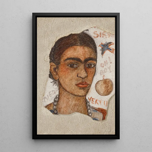 Self-portrait très laid - Frida Kahlo — framed artwork on a wall