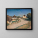 Houses along a road in Mors, Jutland - Fridolin Johansen — framed artwork on a wall