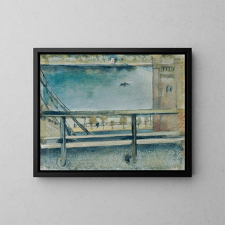 View of the Vltava, Prague - Friedl Dicker-Brandeis — framed artwork on a wall
