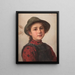 Young Girl - Friedrich Anton Preiss — framed artwork on a wall