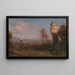 Southern landscape with ruins and palm trees - Friedrich August Elsasser — framed artwork on a wall