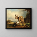 a goat with two kids - Friedrich August Matthias Gauermann — framed artwork on a wall