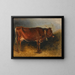 a prize-winning cow - Friedrich August Matthias Gauermann — framed artwork on a wall