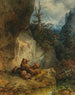 a mother bear and her cubs with a deer - Friedrich August Matthias Gauermann — artwork view