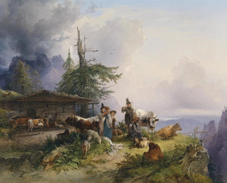 Alpine Economy at Untersberg - Friedrich August Matthias Gauermann — artwork view