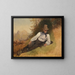 Young Peasant - Friedrich August Matthias Gauermann — framed artwork on a wall