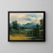 View of Liefering - Friedrich August Matthias Gauermann — framed artwork on a wall