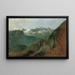 Le Dachstein depuis le Plassen près de Hallstatt - Friedrich August Matthias Gauermann — framed artwork on a wall