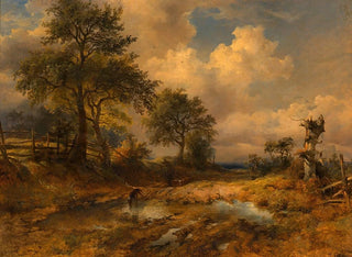 The cart path, returning hunter - Friedrich August Matthias Gauermann — artwork view