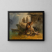 The drowned boy - Friedrich August Matthias Gauermann — framed artwork on a wall
