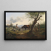 Berger with goat - Friedrich August Matthias Gauermann — framed artwork on a wall