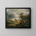 Young couple of farmers resting in the field - Friedrich August Matthias Gauermann — framed artwork on a wall