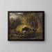 After the Hunt - Friedrich August Matthias Gauermann — framed artwork on a wall