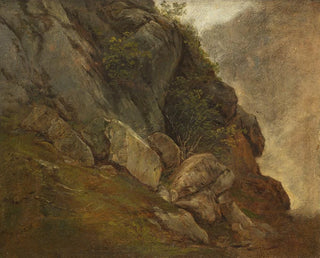 Natural Study of a Rock Wall - Friedrich August Matthias Gauermann — artwork view