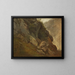 Natural Study of a Rock Wall - Friedrich August Matthias Gauermann — framed artwork on a wall