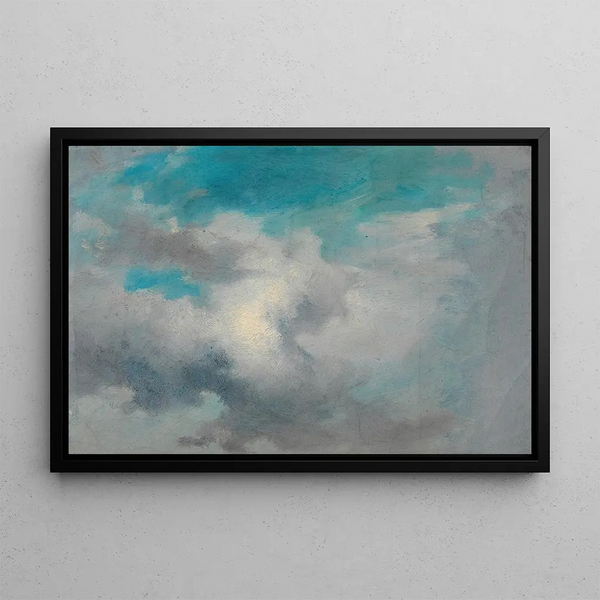 Study of Clouds - Friedrich August Matthias Gauermann — framed artwork on a wall