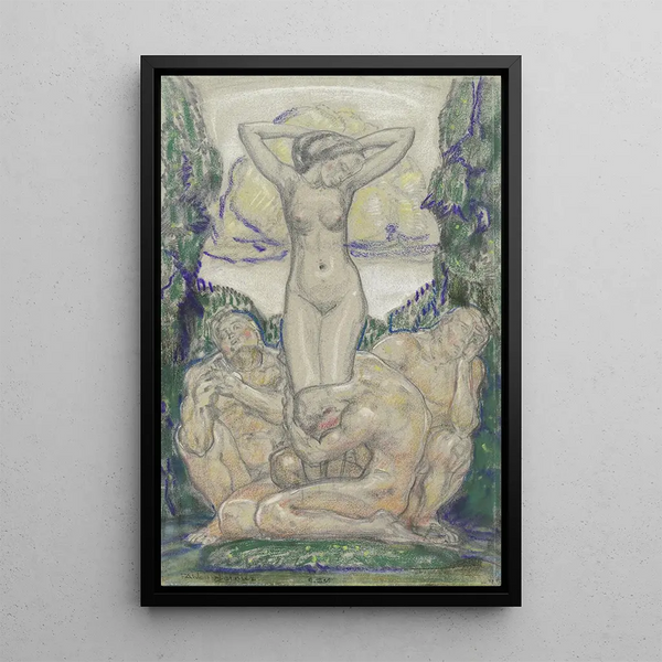 Adoration II 9 March 1911 - Friedrich August Weinzheimer — framed artwork on a wall