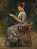 Dame lisant dans le jardin - Friedrich August von Kaulbach — artwork view