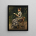 Dame lisant dans le jardin - Friedrich August von Kaulbach — framed artwork on a wall