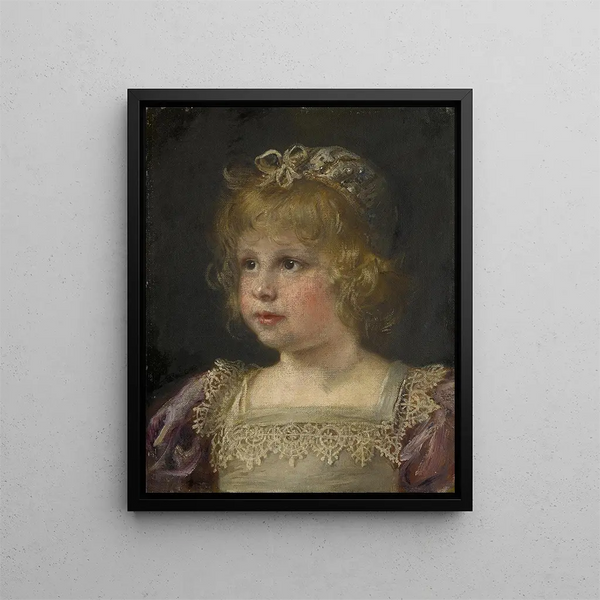 Daughter of the artist - Friedrich August von Kaulbach — framed artwork on a wall