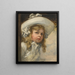 Doris, daughter of the artist - Friedrich August von Kaulbach — framed artwork on a wall