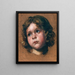 Head of a Boy - Friedrich August von Kaulbach — framed artwork on a wall