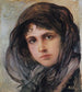 Girl with a Veil - Friedrich August von Kaulbach — artwork view