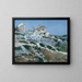 Fishermen's Houses in Lussin - Friedrich Beck — framed artwork on a wall