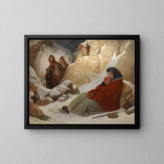 The rescue arrives - Friedrich Bischoff — framed artwork on a wall