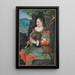 Portrait of Georg Friedrich Lord of Rappoltstein playing the bagpipes - Friedrich Brentel — framed artwork on a wall