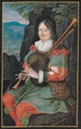 Portrait of Georg Friedrich Lord of Rappoltstein playing the bagpipes - Friedrich Brentel — artwork view