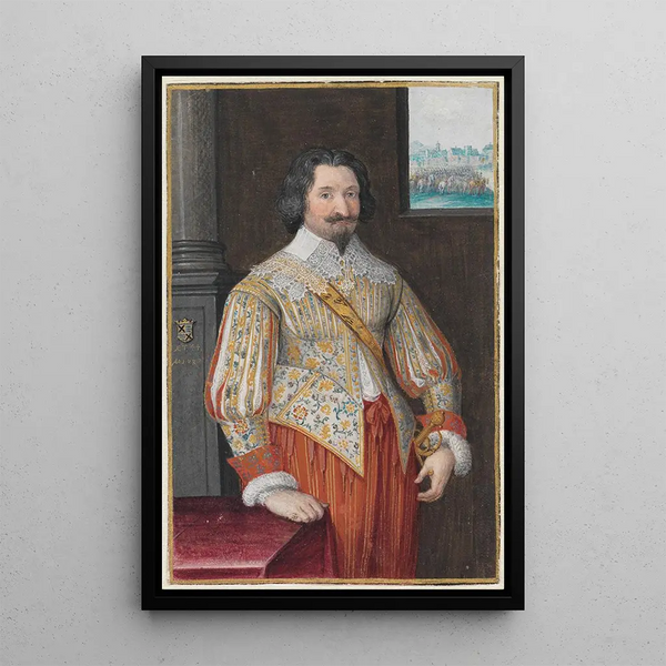 Portrait of Georg II Lord of Fleckenstein in bust - Friedrich Brentel — framed artwork on a wall