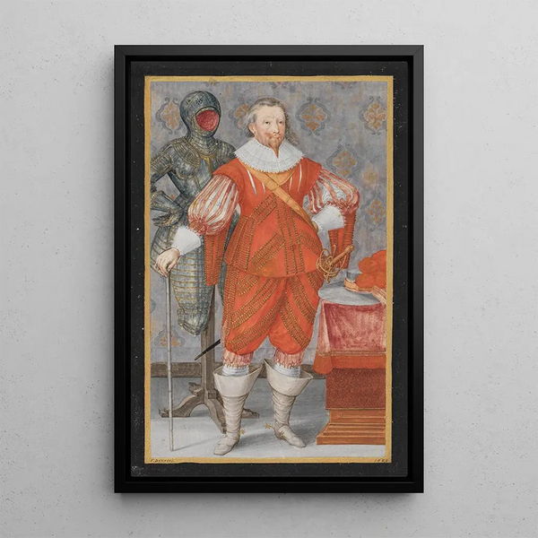 Friedrich Comte de Solms-Rödelheim en pied - Friedrich Brentel — framed artwork on a wall
