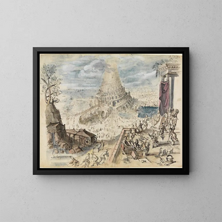 La Tour de Babel - Friedrich Brentel — framed artwork on a wall