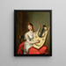 Portrait of Frederica of Mecklenburg-Strelitz, Duchess of Cumberland and Queen of Hanover - Friedrich Carl Gröger — framed artwork on a wall