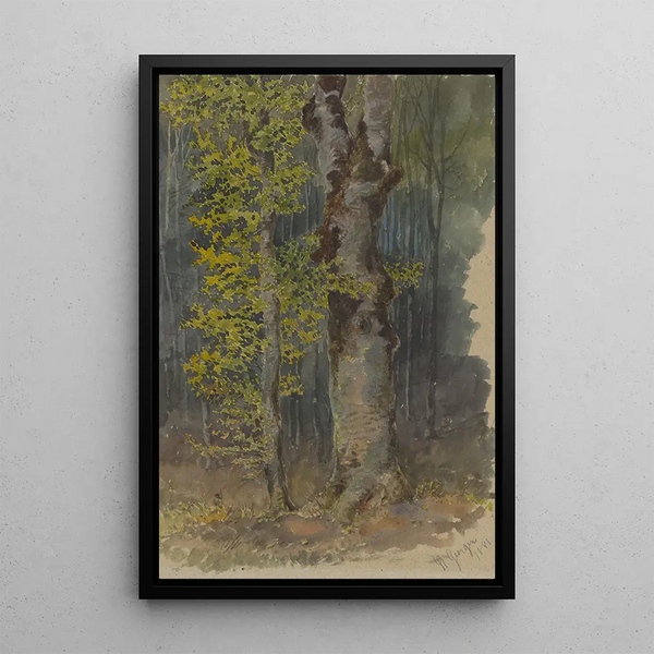 Study of a branching branch - Friedrich Carl von Scheidlin — framed artwork on a wall