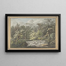 Landscape with Waterfall - Friedrich Christian Klass — framed artwork on a wall