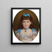 Portrait of a Girl - Friedrich Deutsch — framed artwork on a wall