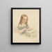 Girl with a book - Friedrich Dewehrt — framed artwork on a wall