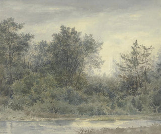 Wood at the water's edge - Friedrich Ernst Morgenstern — artwork view