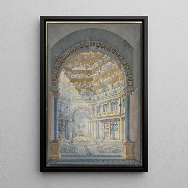 L'intérieur du baptistère Saint-Jean à Florence - Friedrich Eugen Peipers — framed artwork on a wall